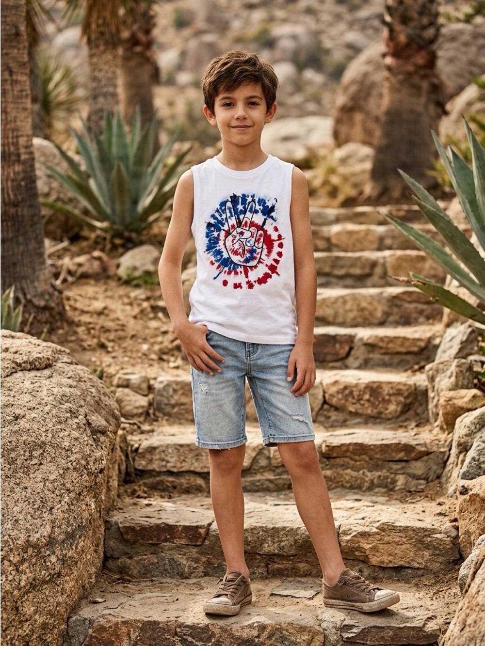 Celebrate Patriotic Muscle Shirt